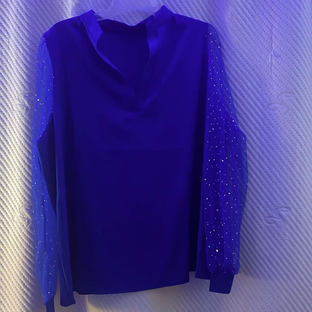 Royal blue blouse